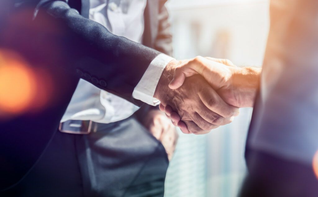 Handshake between two business people